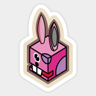 one eye bunny Sticker